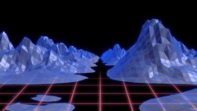 Animation of challenge accepted in triangles over 3d model of mountains against black background. Digitally generated, hologram, illustration, landscape, three dimensional and video game concept. - Powered by Shutterstock - Get 15% off with code: PIKWIZARD15