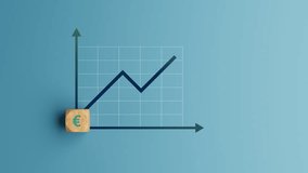Euro growth. a dice with euro symbol showing rise in euro value - Powered by Shutterstock - Get 15% off with code: PIKWIZARD15