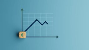 Euro decrease in value. a dice with euro symbol showing decrease in value - Powered by Shutterstock - Get 15% off with code: PIKWIZARD15