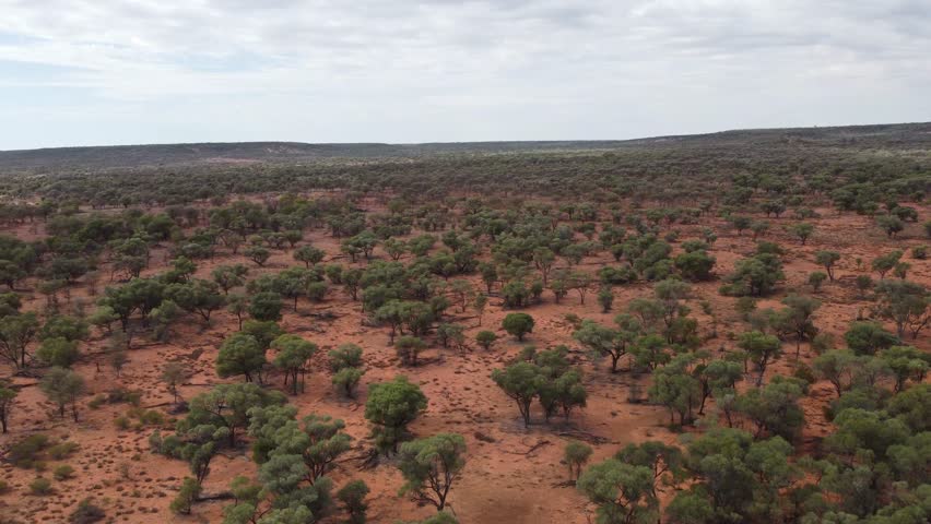 Aerial view of a very remote area in the Australian outback