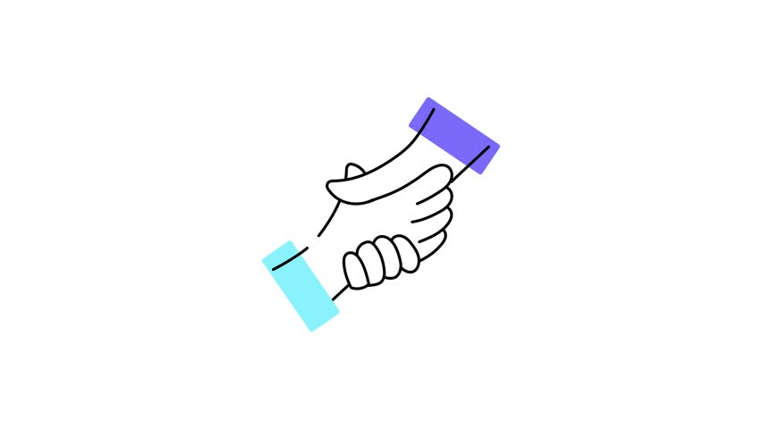Easy to edit doodle animated icon of peace handshake  Royalty-Free Stock Footage #1111525147