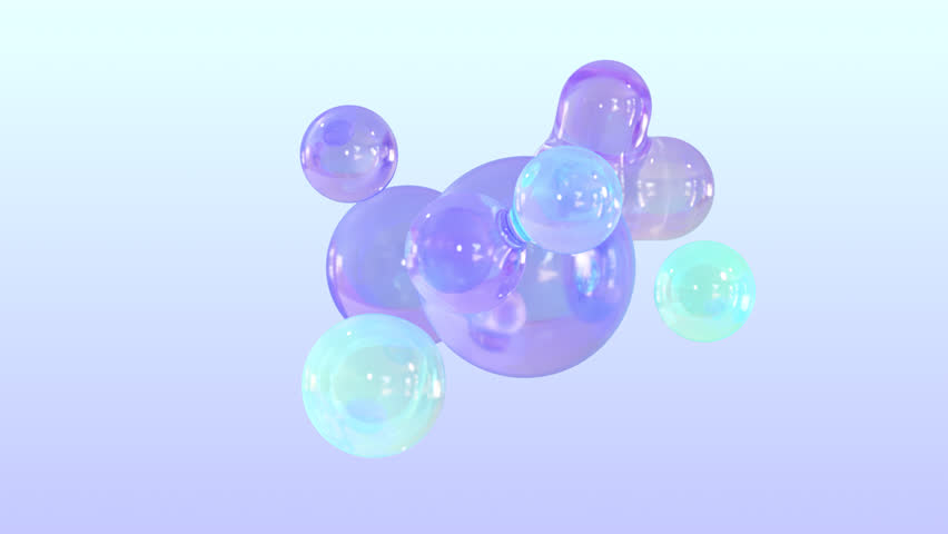 Metaball-animated liquid blobs that are morphing. In space, 3D Abstract Colorful Metaballs. Ultra HD in 4K.  | Shutterstock HD Video #1111525547