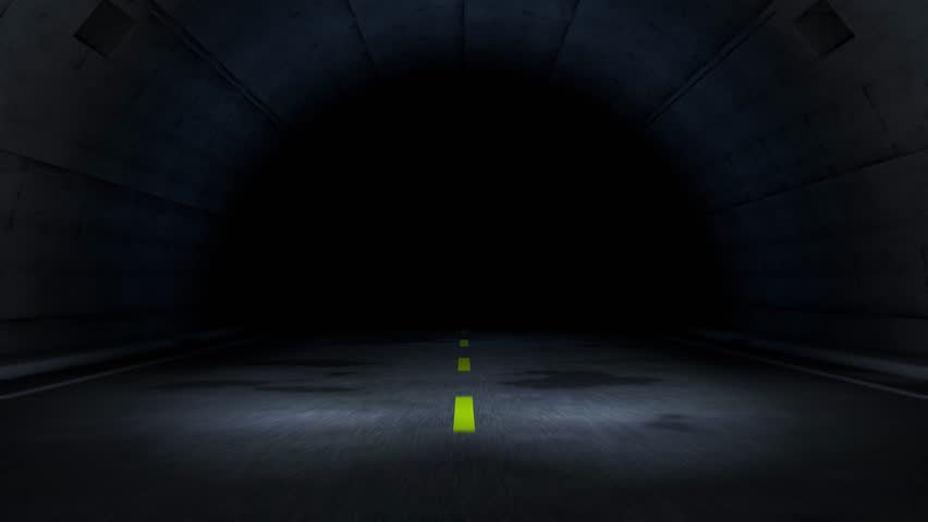 High speed car inside tunnel road at night. Seamless loop. 3d render. | Shutterstock HD Video #1111526949