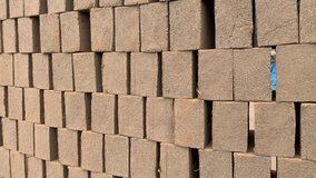 Video of raw bricks in an artisan factory in South America. Concept of industries.