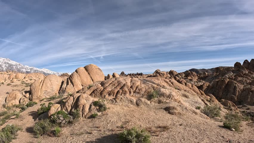 Panoramic view of the unique geological features of California