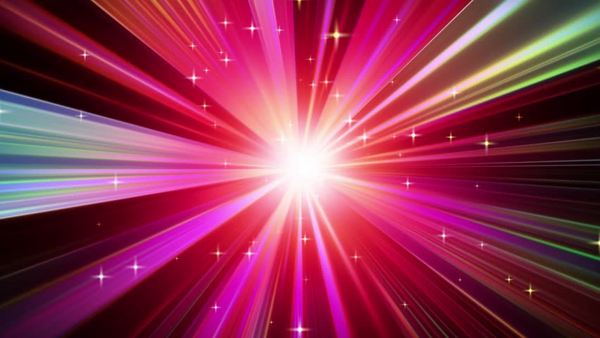 Radial particles that emit sparkling light
