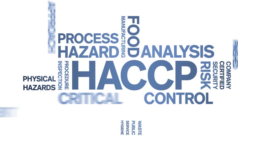 HACCP animated word cloud,text design animation tag kinetic typography seamless loop.  | Shutterstock HD Video #1111551013