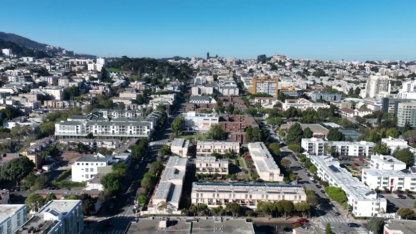 Downtown Street At San Francisco In California United States. Highrise Building Architecture. Tourism Travel. Downtown Street At San Francisco In California United States.