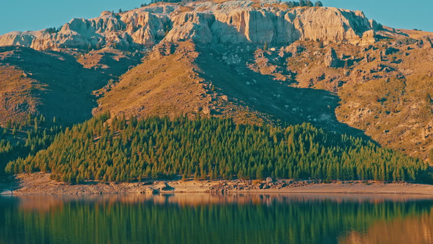 Mountains and Lake in Autumn