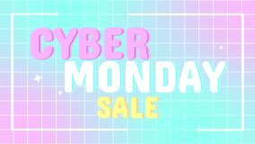 cyber monday sale animated feminine theme cartoon kids cyber monday 4k - Powered by Shutterstock - Get 15% off with code: PIKWIZARD15