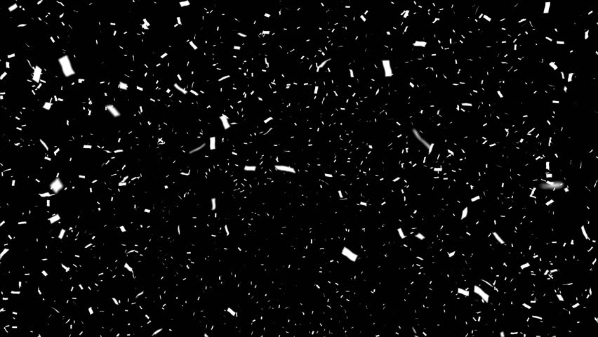 red and gold confetti rain launched from a cannon slowly falling - separated alpha channel - 4k 60fps 3D rendering