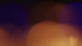 Amber Light Leaks On Black Background. Overlay. Transition. Video Color Filters