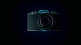 3D animation of a flashing camera floating in a black background - Powered by Shutterstock - Get 15% off with code: PIKWIZARD15