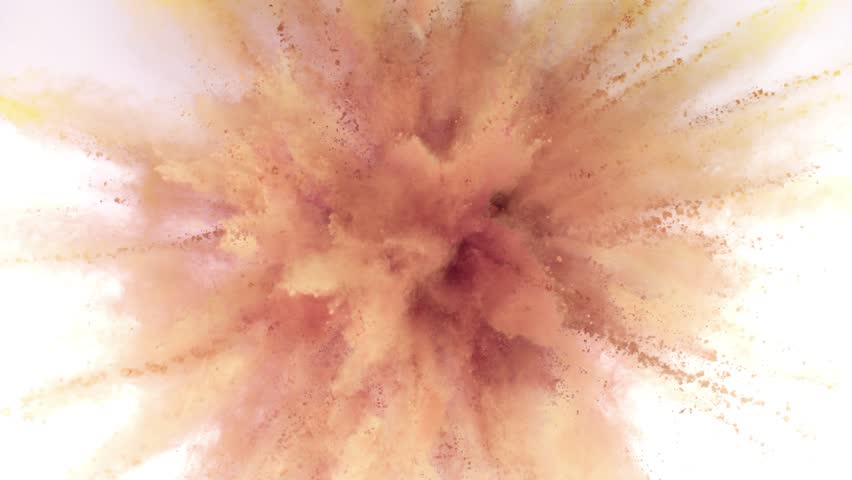 Super Slow Motion Shot of Brown Powder Explosion Isolated on White Background at 1000fps. | Shutterstock HD Video #1111575369