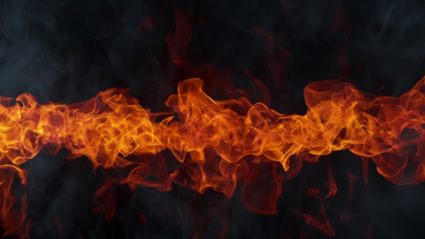 Super Slow Motion Shot of Linear Fire Flame on Black Background at 1000fps. | Shutterstock HD Video #1111575379
