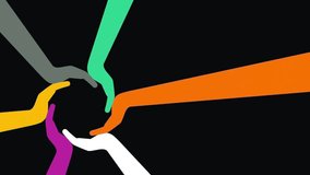 Happy International Day for the Elimination of Racial Discrimination. Hand gesture animation symbolizing unity and solidarity. - Powered by Shutterstock - Get 15% off with code: PIKWIZARD15