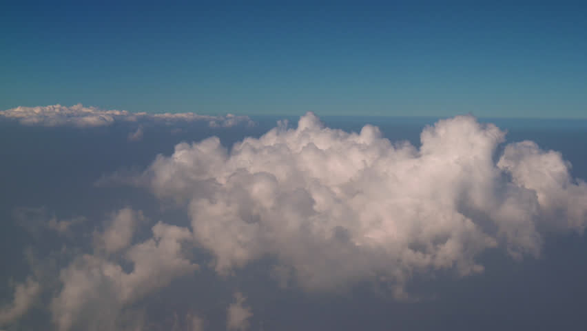 Above the cloud shot from airplane