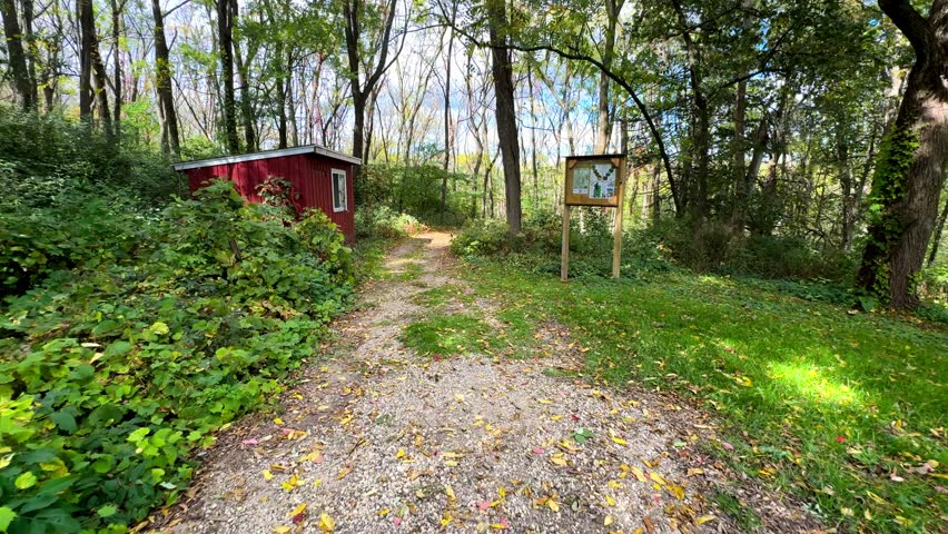 Walking trails at Bethel Horizons in Dodgeville, WI during fall 2023.