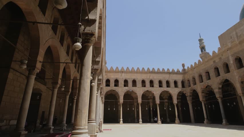 The mosque of sultan Mohamed ibn Qalawun. Cairo, Egypt. The royal Sultan Al-Nasir Muhammad, an early 14th-century mosque at the Citadel in Cairo, Egypt built by the Mamluk sultan Al-Nasr Muhammad in 1