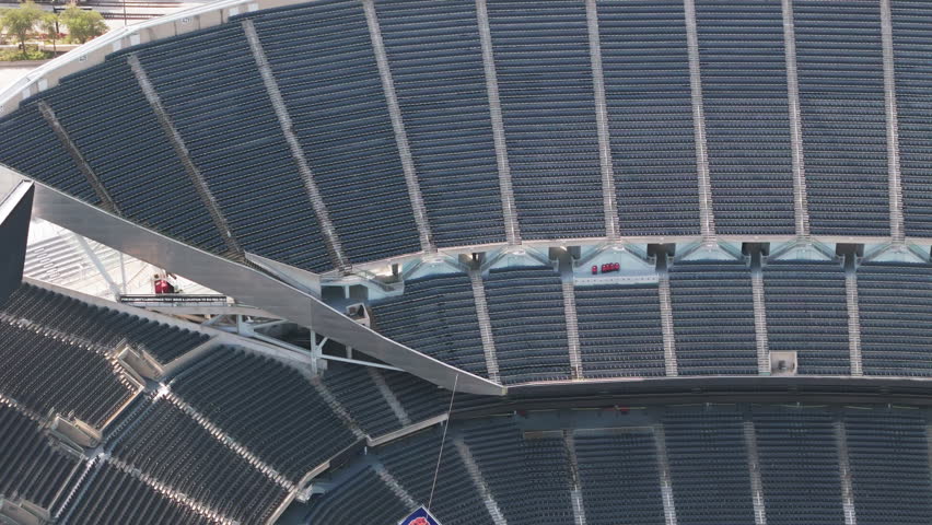 Aerial zoom shot of element stadium