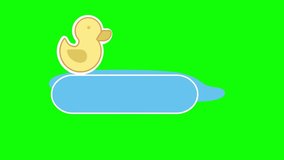 Cute loading animation with duck illustration