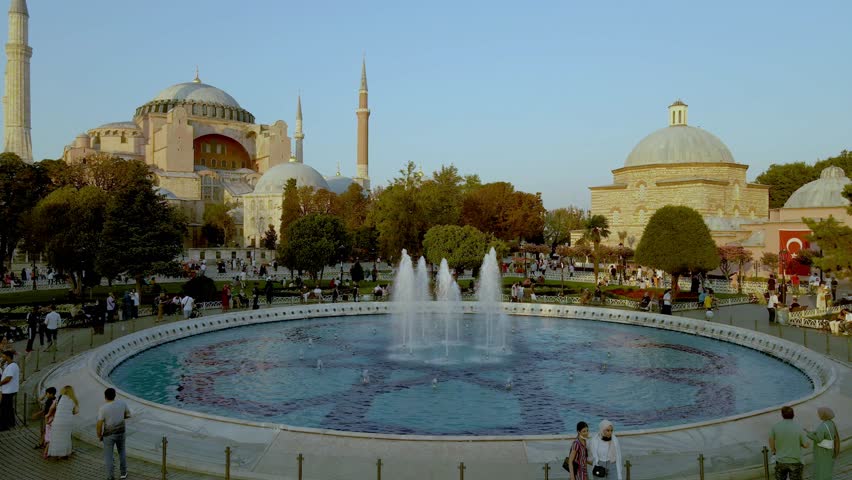 Istanbul Hagia Sophia Mosque Aerial View Drone Shooting - İstanbul Ayasofya Camii Havadan Görüntüleme