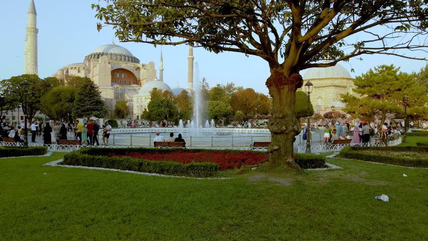 Istanbul Hagia Sophia Mosque Aerial View Drone Shooting - İstanbul Ayasofya Camii Havadan Görüntüleme