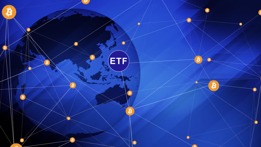 Investing in bitcoin etf navigating the complexities of the global financial market. Bitcoin pioneering the path to financial progress in the digital era Royalty-Free Stock Footage #1111615867