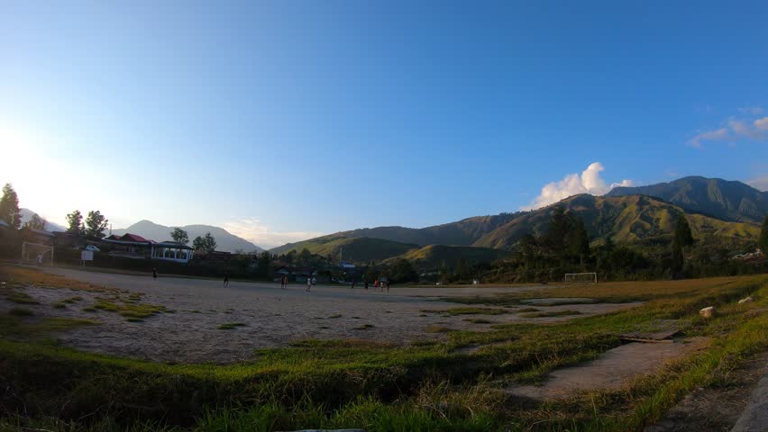 4K Time Lapse of Playground During Sunset, Anini, Dibang Valley, Arunachal Pradesh, India