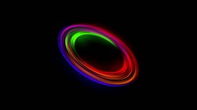 Colorful ring of rainbow streaks evolving and glowing as they spin. Expands on opening and runs for 00:10. Great for motion graphics and use as an overlay for corporate and artistic logos. - Powered by Shutterstock - Get 15% off with code: PIKWIZARD15