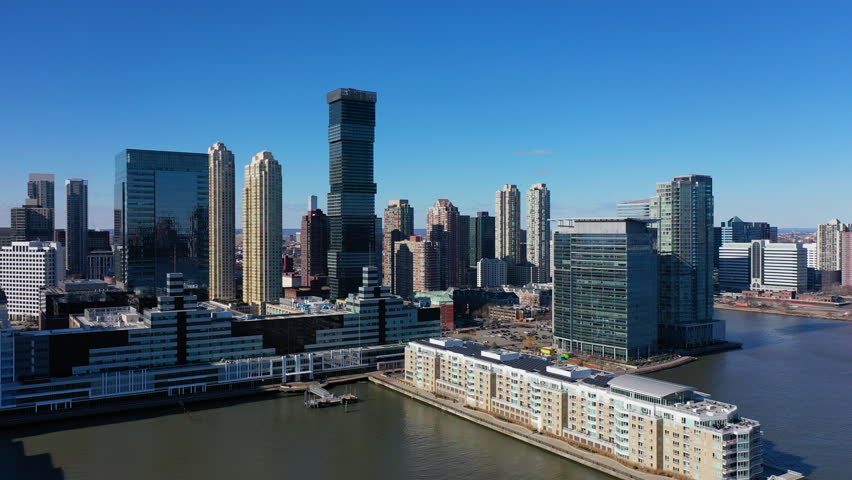 Aerial view of Jersey City, New Jersey.