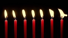 Red Candles Are Blown Out In Dark Room - Powered by Shutterstock - Get 15% off with code: PIKWIZARD15