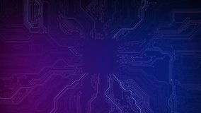 Animated circuit board. Digital technology background. Central computer processor CPU concept. Motherboard digital chip. PCB with free copy space for text or logo. Development 3D abstract backdrop - Powered by Shutterstock - Get 15% off with code: PIKWIZARD15