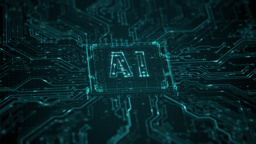 AI artificial intelligence and data mining. Chat GPT deep learning. Computer chip technology. Futuristic cyber innovation automation and autonomous brain. Chat text generative AI. Neural network 3D