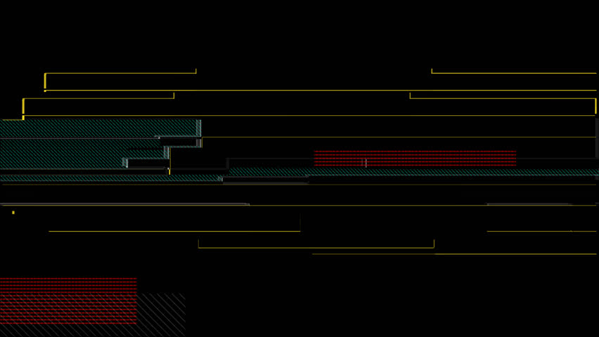 This stock motion graphics video includes digital glitch transition on transparent alpha channel for easy drag and drop!