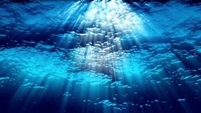 under water, sea, ocean, river, lake, blue abstract, loop, video background, horizontal, landscape, social media, footage, 4k, high definition
