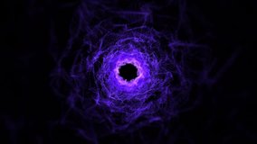 A flying digital data tunnel consists of digital nodes and connection methods. Abstract purple tunnel of particle lines - Powered by Shutterstock - Get 15% off with code: PIKWIZARD15