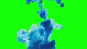 Abstract moving fluid. Visual illusions, moving waves. Psychedelic abstraction for hypnosis. Color paint drops in water , Colorful ink in water with Green screen background - Powered by Shutterstock - Get 15% off with code: PIKWIZARD15
