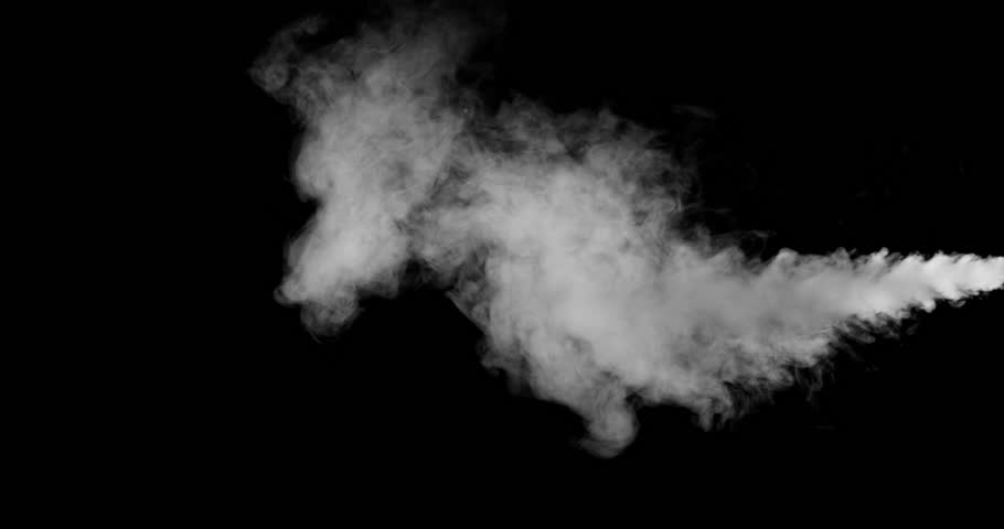 Animation abstract white smoke on a black background. Smoke, steam, explosion, fire, puff, steady vapors. Realistic smoke cloud from up and button with floating fog | Shutterstock HD Video #1111669497