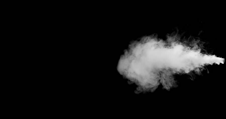 Animation abstract white smoke on a black background. Smoke, steam, explosion, fire, puff, steady vapors. Realistic smoke cloud from up and button with floating fog | Shutterstock HD Video #1111669571
