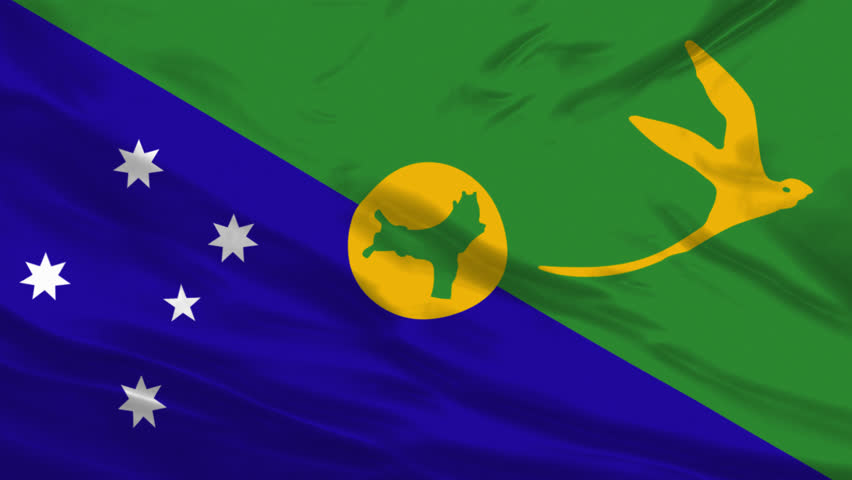 Christmas Island Flag Waving In Wind | Shutterstock HD Video #1111670671
