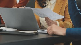 Business team meeting present, investor colleagues consultation and conference new strategy plan business and market growth on financial document graph report, Meeting and Talking. - Powered by Shutterstock - Get 15% off with code: PIKWIZARD15