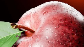 Red apple with droplets, isolated on red backgroung, Camera zoom out. 3D Rrender
 - Powered by Shutterstock - Get 15% off with code: PIKWIZARD15