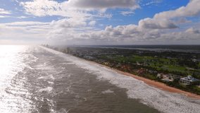 Aerial video establishing shot Ormond Beach Florida USA 4k