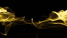Golden wavy lines abstract minimal elegant motion background. Seamless looping. Video animation Ultra HD 4K 
