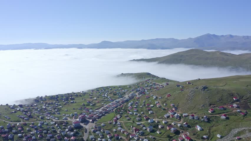 Highland Village Above the Clouds Aerial View