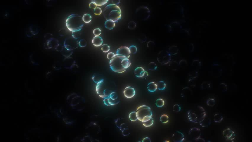 Bubbles of water particles. Underwater bubbles are approaching. Abstract bright multicolored blue background 4K 3840x2160 | Shutterstock HD Video #1111727117