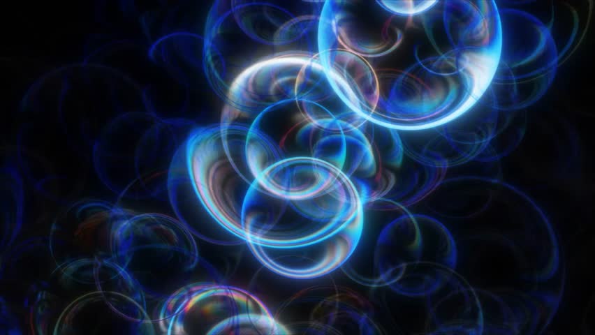 Bubbles of water particles. Underwater bubbles are approaching. Abstract bright multicolored blue background 4K 3840x2160 | Shutterstock HD Video #1111727143