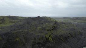 Glacier (Sólheimajökull) in South Iceland between two volcanoes: Katla and Eyjafjallajökull. Filmed with a Drone. Different shots available in my portfolio.
