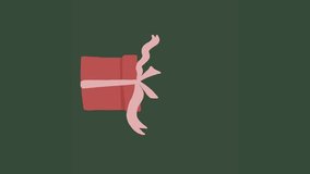 A hand-drawn Santa Claus popping out from a red Christmas Gift box. Confetti popped from the box. Vertical Video. Background video. - Powered by Shutterstock - Get 15% off with code: PIKWIZARD15